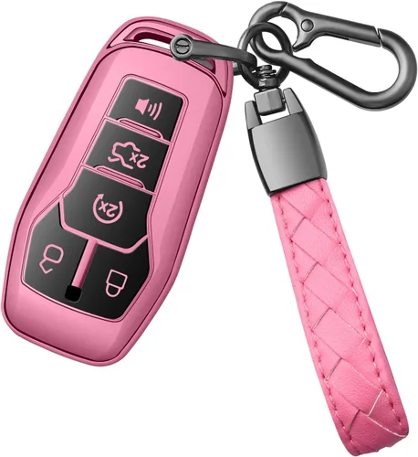 Miniatura 12 de Funda para Llave Ford con Llavero de TPU Suave Premium, Carcasa de Llave de Protección Completa Compatible con Ford Fusion 2013-2016, Ford Mustang
