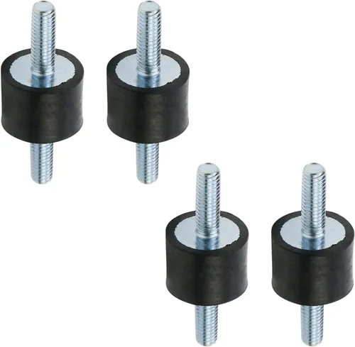 Miniatura 6 de MY MIRONEY Juego de 4 soportes de goma de 0.591 x 0.591 in Aislador antivibración con pernos M4 x 0.394 in Amortiguador