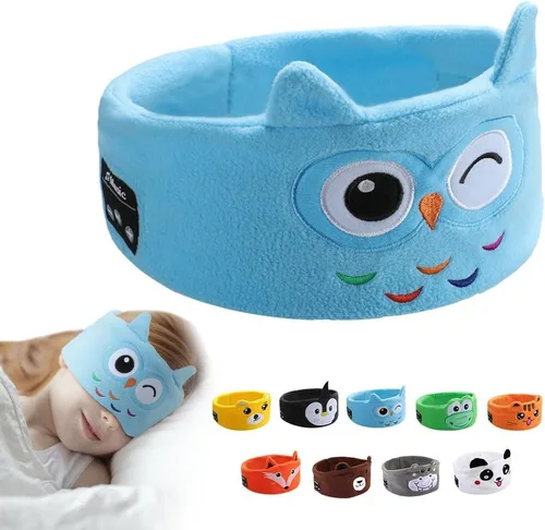 Miniatura 14 de Auriculares Inalámbricos para Niños, Auriculares Sobre la Oreja para Niños y Pequeños, con Altavoces Delgados y Diadema de Felpa Super Suave (Oso)