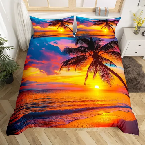 Miniatura 17 de Feelyou Juego de ropa de cama con patrón de sushi, funda de edredón de estilo japonés para niños, niñas, adolescentes, funda de edredón con temática
