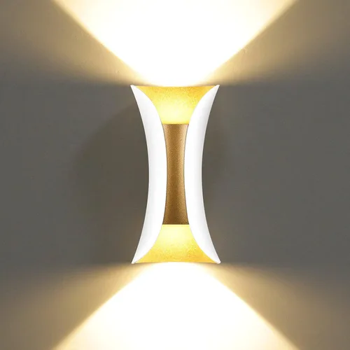 Miniatura 12 de Kawell Lámpara de pared moderna creativa de 10 W, lámpara de pared LED hacia arriba hacia abajo, impermeable, IP65, lámpara de pared de aluminio