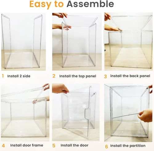 Miniatura 3 de Caja de pan, cajas de pan grandes para encimera de cocina, contenedor de almacenamiento de pan ajustable de 4 capas, cajas transparentes