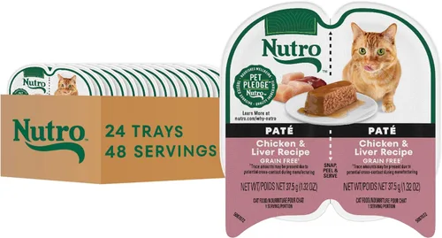 Miniatura 13 de Nutro Perfect Portions Receta de pollo en paté de comida húmeda para gatos, 2.64 onzas, paquete doble (24 unidades, paquete de 1)