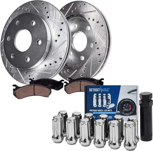 Miniatura 90 de Detroit Axle - Rotores de freno para Ford Mustang 2015, 2016, 2017, 2018, 2019, 2020, 2021, 2022, 2023, repuesto de rotores de freno de disco