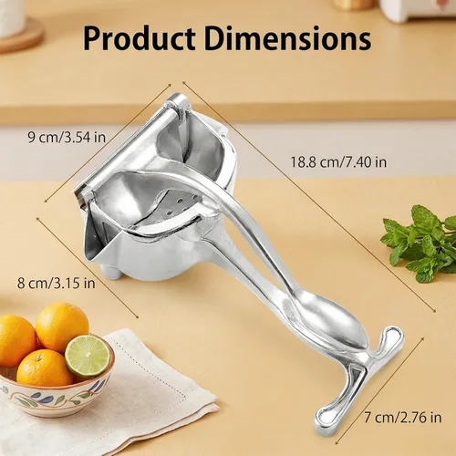 Miniatura 7 de Exprimidor manual de hierro fundido resistente, exprimidor de jugo de frutas de acero inoxidable para limón y naranja, exprimidor de prensa