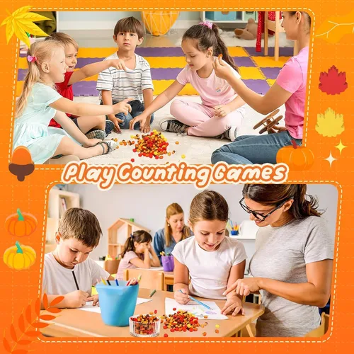 Miniatura 6 de JUNEBRUSHS Mini Borradores Lindos de Otoño para Acción de Gracias Juego a Granel de 150 Piezas, Paquete de Borradores de Lápiz Novedosos de Hoja