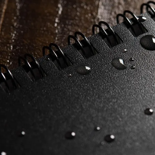 Miniatura 5 de Rite in the Rain Cuaderno de espiral superior resistente a la intemperie, 4 x 6 pulgadas, cubierta negra, patrón universal, paquete de 6