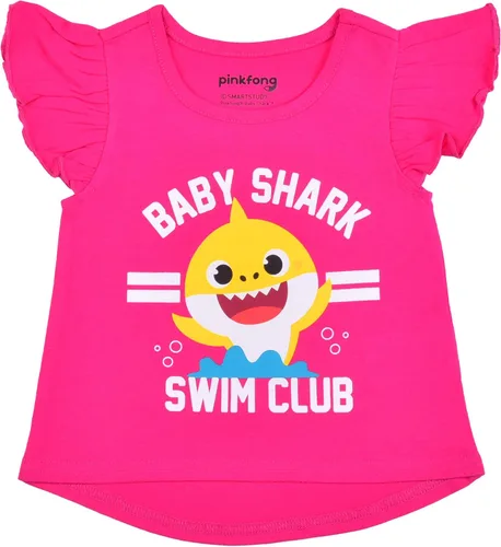 Miniatura 11 de Nickelodeon Baby Shark - Conjunto de camiseta, camiseta sin mangas y pantalones cortos para bebés y niños pequeños, rosa, azul o multicolor