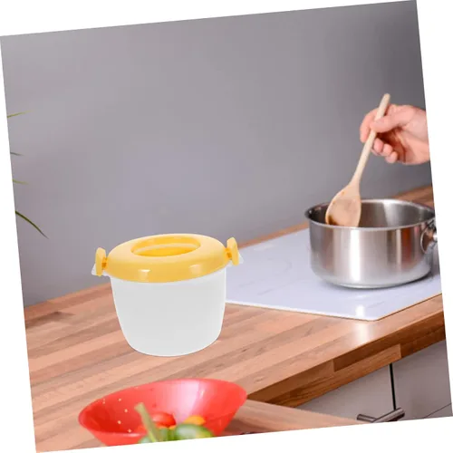Miniatura 2 de Hemoton Mini microondas microondas arrocera olla olla de alimentos recipiente de vapor cocina con tapa portátil microondas utensilios de cocina
