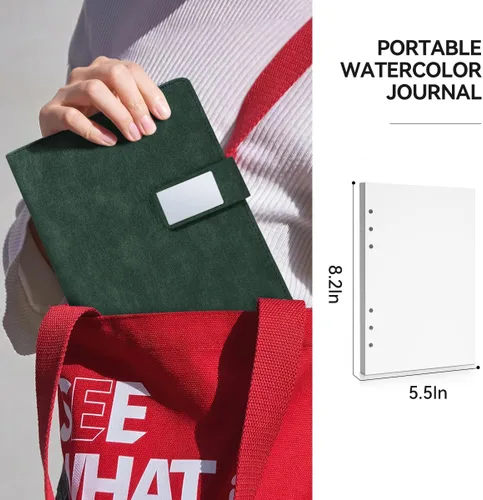 Miniatura 6 de Libro de bocetos de acuarela Lightwish, 100% algodón, sin ácidos, diario de acuarela, papel de acuarela de 300 g/m²/140 lb prensado en caliente