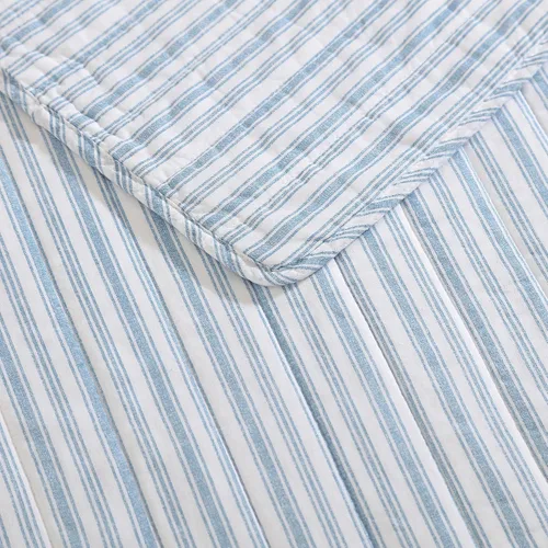 Miniatura 3 de Nautica - Juego de edredón tamaño Queen, ropa de cama de algodón suave y reversible, ligera para comodidad durante todo el año, juego de cama de 3