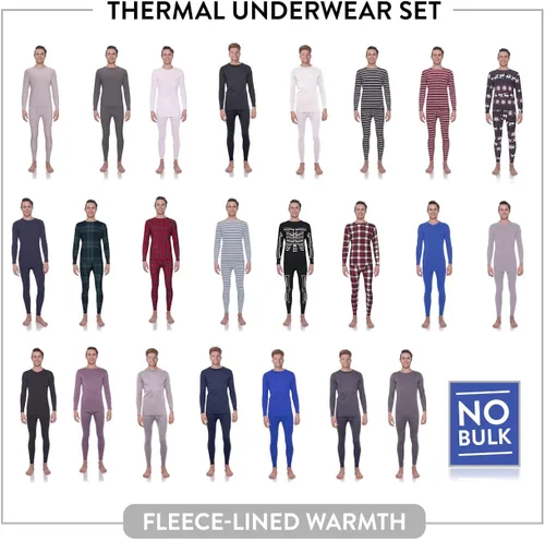 Miniatura 4 de Rocky Thermal Underwear for Men Heavyweight Midweight Long Johns Base Layer Shirt and Pants Set Fleece