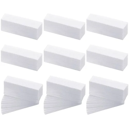 800 tiras de cera no tejidas para depilación, papel encerado, tiras faciales y corporales para niñas, mujeres y hombres Blanco