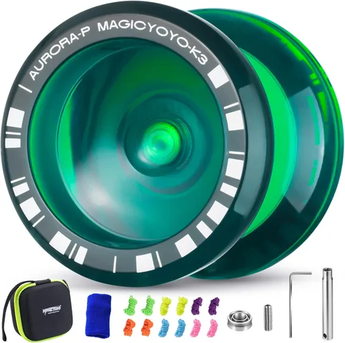 Miniatura 18 de MAGICYOYO Crystal Yoyo K3 Aurora-p, yoyó sensible para niños de 8 a 12 años, truco de giro de dedo profesional para avanzados, con rodamiento que