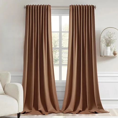 Miniatura 18 de MIULEE Cortinas opacas con pestaña trasera de 63 pulgadas de largo, juego de 2 paneles para sala de estar, dormitorio, privacidad, bolsillo