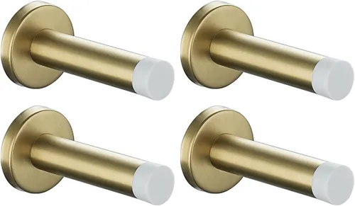 Miniatura 36 de JQK Tope de puerta, acero inoxidable 304 de grosor de 0.039 pulgadas (0.039 in), amortiguador de sonido, tope de puerta, protetor, 2 unidades, Punta
