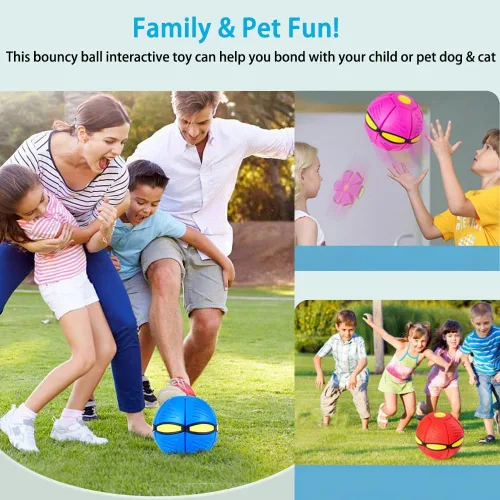 Miniatura 3 de Magic Bouncy Ball - Pelota inflable para niños, tira un disco y atrapa una bola, pelota de fútbol para interiores y exteriores, transformación