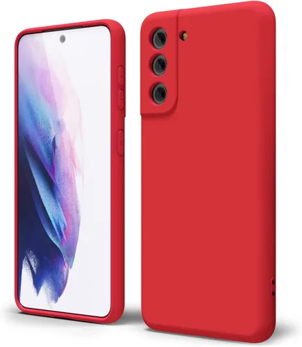 Miniatura 18 de oakxco Funda para teléfono Samsung Galaxy S21 Ultra con agarre de silicona líquida, bonita funda delgada y delgada de goma suave de TPU lisa