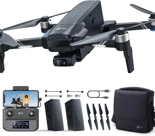 Holy Stone HS600D Dron con cámara para adultos, video 4K/30fps, foto 48MP/8K, cardán de 3 ejes con EIS, resistencia al viento nivel 6, tiempo de