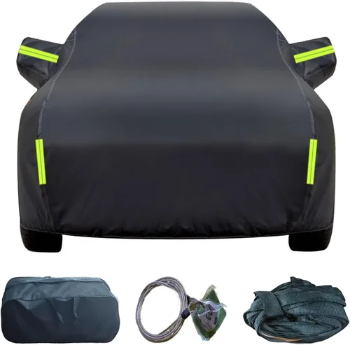 Miniatura 7 de Funda impermeable para automóvil, compatible con Maxus Mifa 9, tela Oxford gruesa, antiarañazos, antiexcrementos, hojas caídas, polvo, fundas