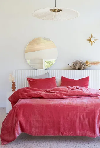 Miniatura 49 de Sophia-Art - Juego de 3 piezas de ropa de cama de terciopelo de rayón ultra lujo, funda de edredón boho de un solo color, funda de colcha
