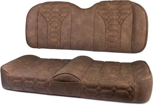 MODZ® FS2 Custom Golf Cart Asiento Delantero para Yamaha Drive2 - [2017-Up] - [Añadir $40] - Base Marrón - Patrón Cobra