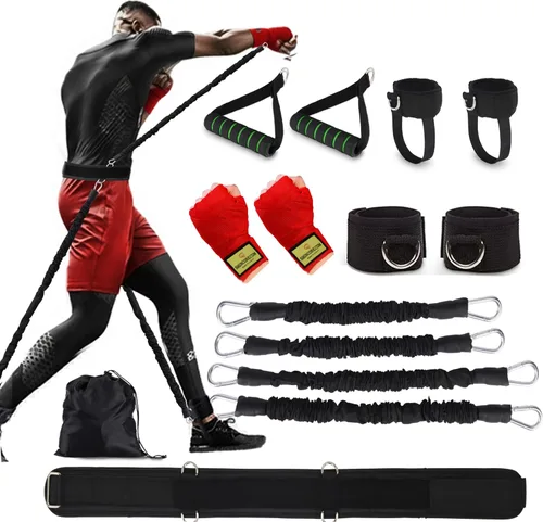 Miniatura 8 de Boxing Resistance Bands MMA Boxing Training Equipment Gear with Handles/Ankle Cuff/Belt for Men,Shadow Boxing Accessories for Kicks Full Body