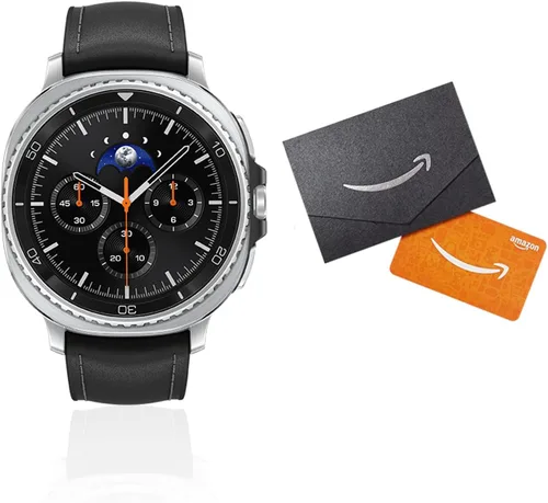 Samsung Galaxy Watch 8 Classic (2025) - Reloj inteligente Bluetooth de 46 mm + tarjeta de regalo, diseño de cojín, bisel giratorio, botón rápido,
