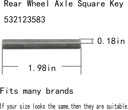Miniatura 2 de 532123583 123583x Llave cuadrada para eje de rueda trasera compatible con llave cuadrada Husqvarna 532123583 (paquete de 5)