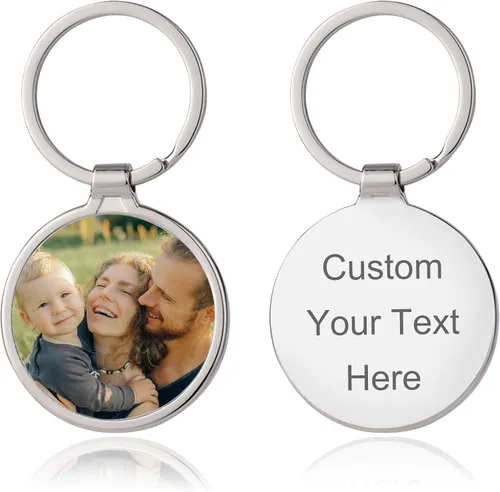 Miniatura 8 de Llavero personalizado con imagen, llaveros personalizados con texto y fotos, regalos para familiares y novios