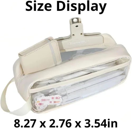 Miniatura 2 de Estuche grande para lápices de gran capacidad con 5 compartimentos, bolsa grande para lápices, bolsa para bolígrafos, caja de lápices, organizador