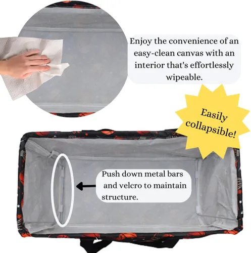 Miniatura 130 de NGIL Bolsa de comestibles reutilizable extra grande plegable de gran tamaño para comestibles, almacenamiento, picnic, playa, Bronco-negro occidental