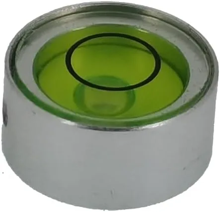 Miniatura 10 de Mini metal universal horizontal burbuja nivel de agua equilibrio nivel burbuja redondo 0.512x0.276 in (blanco plateado)