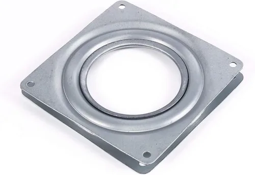 Miniatura 7 de Placa giratoria de mesa, plato giratorio pequeño con cerradura de 4 pulgadas, placa giratoria giratoria de acero galvanizado de metal, rodamiento