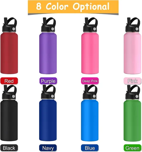 Miniatura 2 de Botella de agua personalizada para niños, botellas aisladas personalizadas de 24 onzas, botella de agua con nombre grabado personalizado