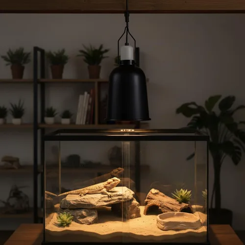 Miniatura 4 de Lámpara de cúpula de reptil, 5.5 pulgadas, lámpara de peregrino para lagartos, tortugas, serpientes, compatible con bombillas de calor UVA/UVB