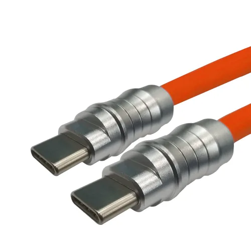 Miniatura 7 de WLGQ Geek - Cable de carga universal USB C a C de estilo industrial hecho a mano, material de silicona líquida agradable a la piel, cable de carga