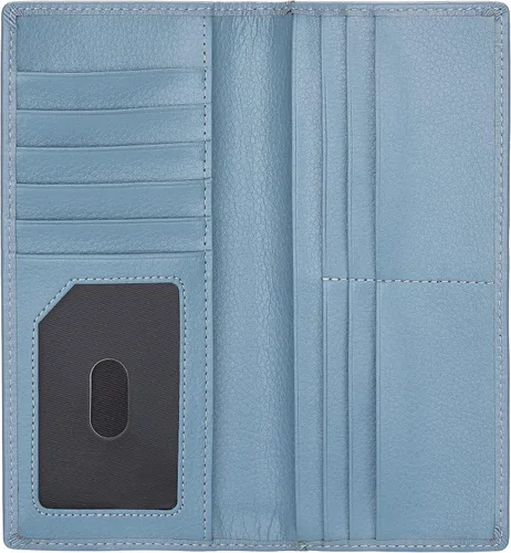 Miniatura 5 de Lavemi Carteras de cuero ultrafinas con bloqueo RFID para tarjetas de crédito plegables para mujeres