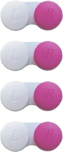 Miniatura 9 de Paquete de 4 Estuches para Lentes de Contacto a Granel Caja Contenedor de Remojo y Almacenamiento (Negro)