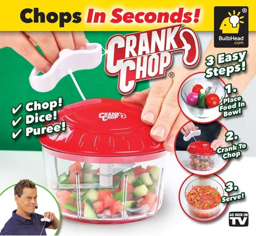 Miniatura 3 de Picador y procesador de alimentos original – Picar dados puré de verduras, cebollas, tomates, ajo, carnes y nueces en cuestión de segundos