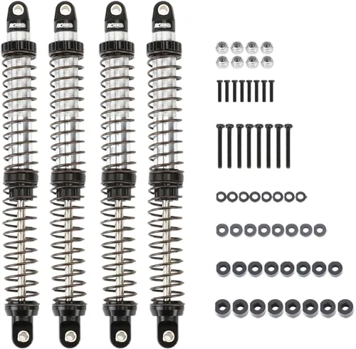 Miniatura 10 de RCAWD Amortiguadores de 80 mm 7075 Universales para actualizaciones de rastreador RC 1/10, amortiguadores RC con resorte para SCX10 I II III Pro Azul