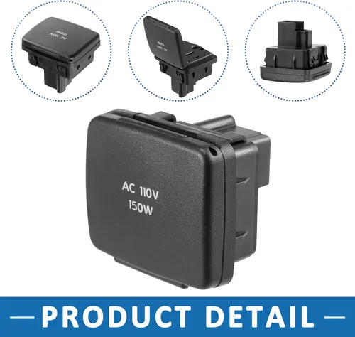 Miniatura 4 de Consola central Toma de corriente trasera Enchufe 110V 150W BC3Z-19N236-A Toma de corriente eléctrica para Ford F-350 Super Duty 2011-2015