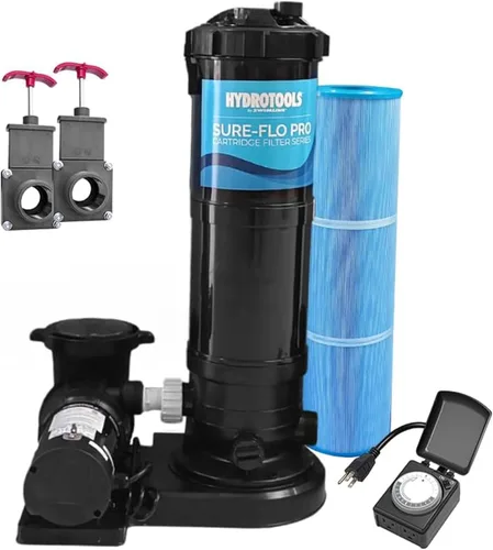Miniatura 11 de Swimline Hydrotools - Sistema de filtro de cartucho para piscinas sobre tierra, 8 pies cuadrados con bomba de 0.3 THP, para piscinas de hasta 9000