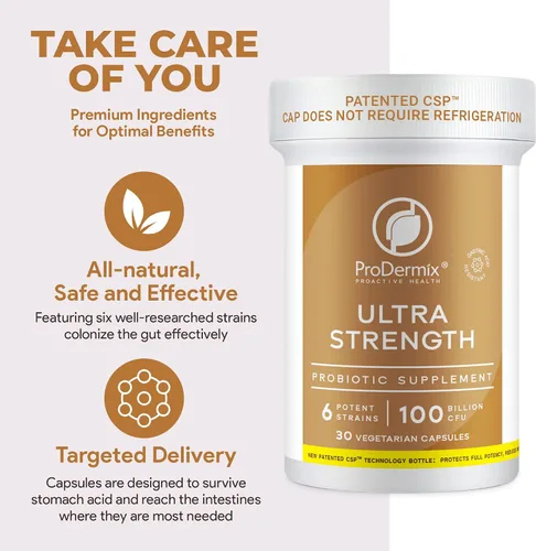 Miniatura 4 de Probiótico ultra fuerte para hombres y mujeres que apoya la salud intestinal, inmunológica, digestiva y del colon, 6 cepas potentes, 100 mil