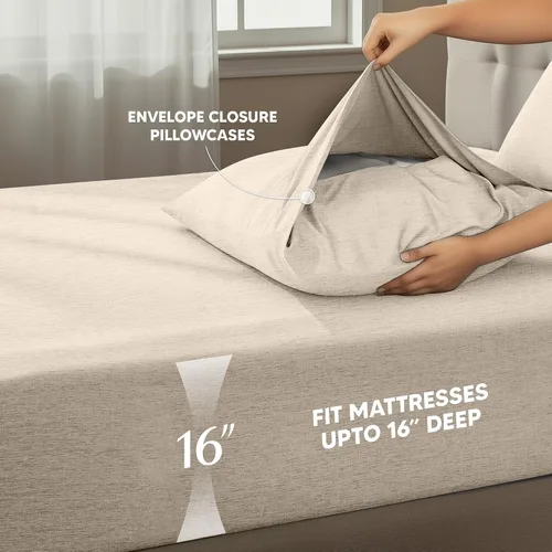 Miniatura 204 de Utopia Bedding Juego de sábanas Queen – Sábanas de 4 piezas para cama tamaño Queen, microfibra suave y transpirable, incluye 1 sábana bajera, 1 Gris
