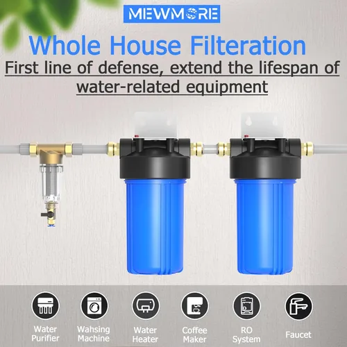Miniatura 6 de WHC40 Filtro de sedimentos, filtro de agua reutilizable de centrifugado de sedimentos de 40 y 100 y 200 micras, filtro de agua para toda la casa