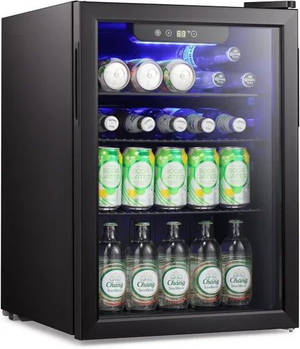 Miniatura 9 de Antarctic Star Refrigerador de Bebidas Enfriador de 18L, 24 Latas, Mini Refrigerador con Compresor Silencioso, Luz LED, Refrigerador Pequeño
