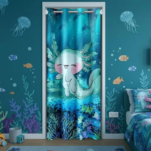 Miniatura 15 de Castle Fairy Cortina con estampado de piel de vaca para jóvenes adultos, diseño abstracto de piel de vaca blanca y granate, cortina opaca