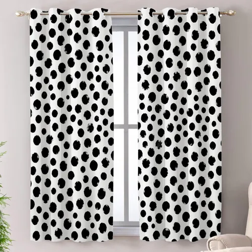 Miniatura 48 de Shrahala Cortinas de hojas de arce otoñales para ventanas de cocina, hojas rojas ardientes, fondo marrón, paneles de cortina de ventana de poliéster