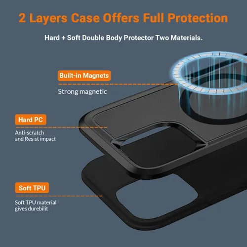 Miniatura 4 de Funda personalizada para teléfono con fotos para iPhone 17 Pro Max Air 16 11 15 14 13 Plus 12 con protección MagSafe personalizada resistente, a